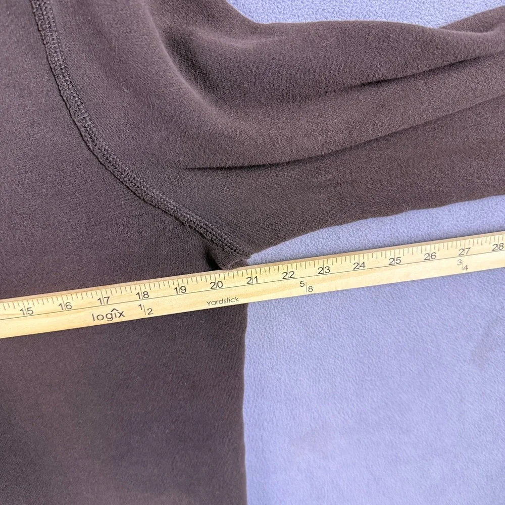 VTG Y2K Hollister Cardigan Mens Large Brown Fleece Lined Mock Neck Button Front